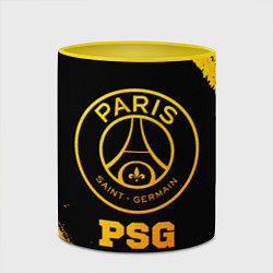 Кружка 3D PSG - gold gradient, цвет: 3D-белый + желтый — фото 2