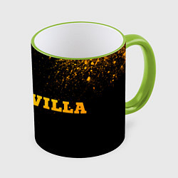 Кружка 3D Sevilla - gold gradient по-горизонтали, цвет: 3D-светло-зеленый кант