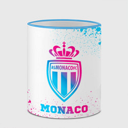 Кружка 3D Monaco neon gradient style, цвет: 3D-небесно-голубой кант — фото 2