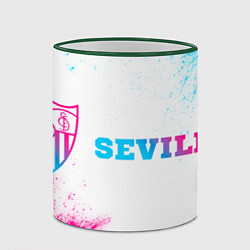 Кружка 3D Sevilla neon gradient style по-горизонтали, цвет: 3D-зеленый кант — фото 2