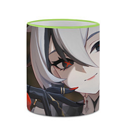 Кружка 3D Genshin Impact Арлекино draw, цвет: 3D-светло-зеленый кант — фото 2