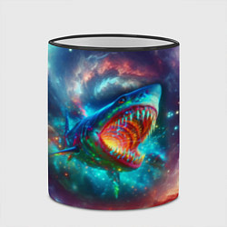 Кружка 3D Пасть космической акулы - нейросеть, цвет: 3D-черный кант — фото 2