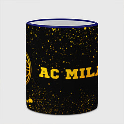 Кружка 3D AC Milan - gold gradient по-горизонтали, цвет: 3D-синий кант — фото 2