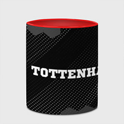 Кружка 3D Tottenham sport на темном фоне по-горизонтали, цвет: 3D-белый + красный — фото 2