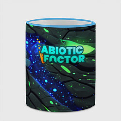 Кружка 3D Abiotic Factor logo bright neon, цвет: 3D-небесно-голубой кант — фото 2