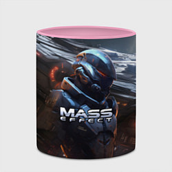 Кружка 3D Mass Effect game space, цвет: 3D-белый + розовый — фото 2