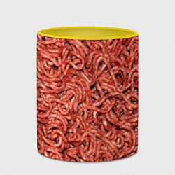 Кружка 3D Мясной фарш текстура, цвет: 3D-белый + желтый — фото 2