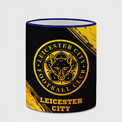 Кружка 3D Leicester City - gold gradient, цвет: 3D-синий кант — фото 2