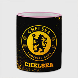 Кружка 3D Chelsea - gold gradient, цвет: 3D-розовый кант — фото 2
