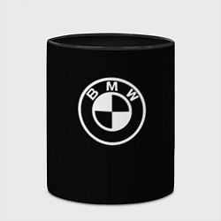Кружка 3D BMW белое лого, цвет: 3D-белый + черный — фото 2