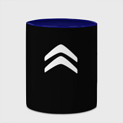 Кружка 3D Citroen white logo, цвет: 3D-белый + синий — фото 2