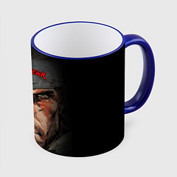 Кружка 3D Metal gear Venom Snake, цвет: 3D-синий кант