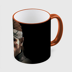 Кружка 3D Metal gear Venom Snake, цвет: 3D-оранжевый кант