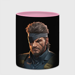 Кружка 3D Веном Снейк из игры Metal gear, цвет: 3D-белый + розовый — фото 2