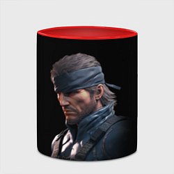 Кружка 3D Веном Снейк из игры Metal gear, цвет: 3D-белый + красный — фото 2