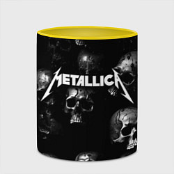 Кружка 3D Metallica - logo rock group, цвет: 3D-белый + желтый — фото 2