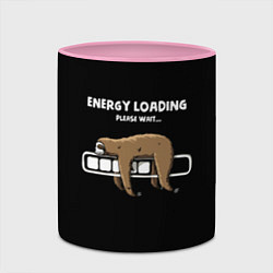 Кружка 3D Energy loading - please wait, цвет: 3D-белый + розовый — фото 2