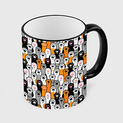 Кружка цветная Кошачьи лапы