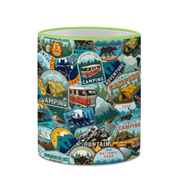 Кружка 3D Adventure stickers, цвет: 3D-светло-зеленый кант — фото 2