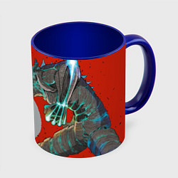 Кружка 3D Kaiju No8 - Kafka Hibino, цвет: 3D-белый + синий