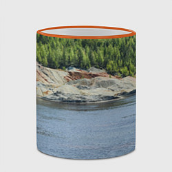 Кружка 3D Троицко-байновское месторождение глины, цвет: 3D-оранжевый кант — фото 2