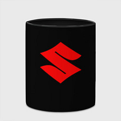 Кружка 3D Suzuki red logo, цвет: 3D-белый + черный — фото 2