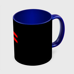 Кружка 3D Citroen logo red, цвет: 3D-белый + синий