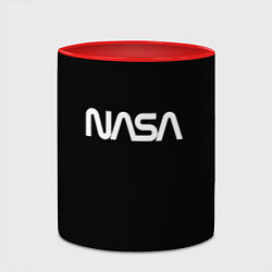 Кружка 3D Nasa white logo, цвет: 3D-белый + красный — фото 2