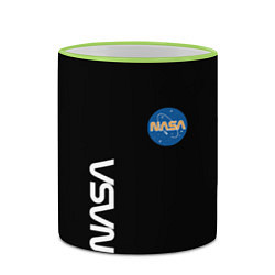 Кружка 3D NASA logo usa space, цвет: 3D-светло-зеленый кант — фото 2