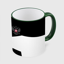 Кружка цветная Герб РФ геометрия текстура