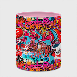 Кружка 3D Hip hop graffiti pattern, цвет: 3D-белый + розовый — фото 2