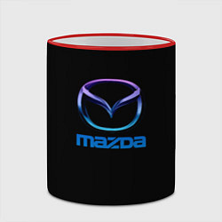 Кружка 3D Mazda neon logo, цвет: 3D-красный кант — фото 2