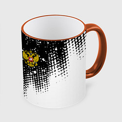 Кружка цветная Герб Росси краски