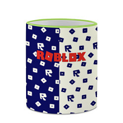 Кружка 3D Roblox pattern, цвет: 3D-светло-зеленый кант — фото 2