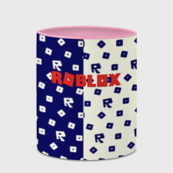 Кружка 3D Roblox pattern, цвет: 3D-белый + розовый — фото 2