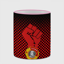 Кружка 3D Возвращение СССР - Ленин, цвет: 3D-розовый кант — фото 2