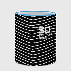 Кружка 3D Thirty Seconds to Mars pattern optic, цвет: 3D-небесно-голубой кант — фото 2