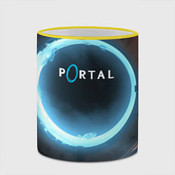 Кружка 3D Portal logo game, цвет: 3D-желтый кант — фото 2