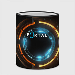 Кружка 3D Portal логотип игры, цвет: 3D-черный кант — фото 2