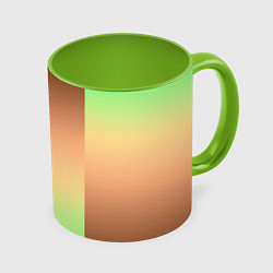 Кружка 3D Фисташковый комбинированный градиент, цвет: 3D-белый + светло-зеленый