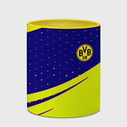 Кружка 3D Borussia logo geometry, цвет: 3D-белый + желтый — фото 2