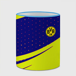 Кружка 3D Borussia logo geometry, цвет: 3D-небесно-голубой кант — фото 2