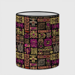 Кружка 3D Африка - этнический орнамент, цвет: 3D-черный кант — фото 2