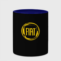 Кружка 3D FIAT logo yelow, цвет: 3D-белый + синий — фото 2