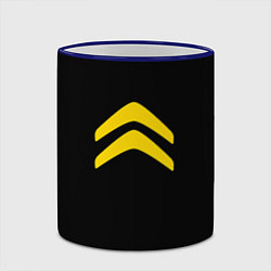 Кружка 3D Citroen logo yellow, цвет: 3D-синий кант — фото 2