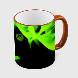 Кружка цветная Xbox one green flame