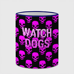 Кружка 3D Watch dogs neon skull, цвет: 3D-синий кант — фото 2