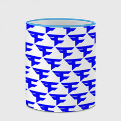 Кружка 3D FaZe Clan pattern team, цвет: 3D-небесно-голубой кант — фото 2