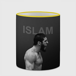 Кружка 3D Ислам Махачев - ММА, цвет: 3D-желтый кант — фото 2