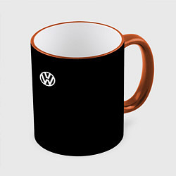 Кружка цветная Volkswagen logo white